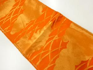 アンティーク　雲に芝草模様織出しリバーシブル全通袋帯（材料）